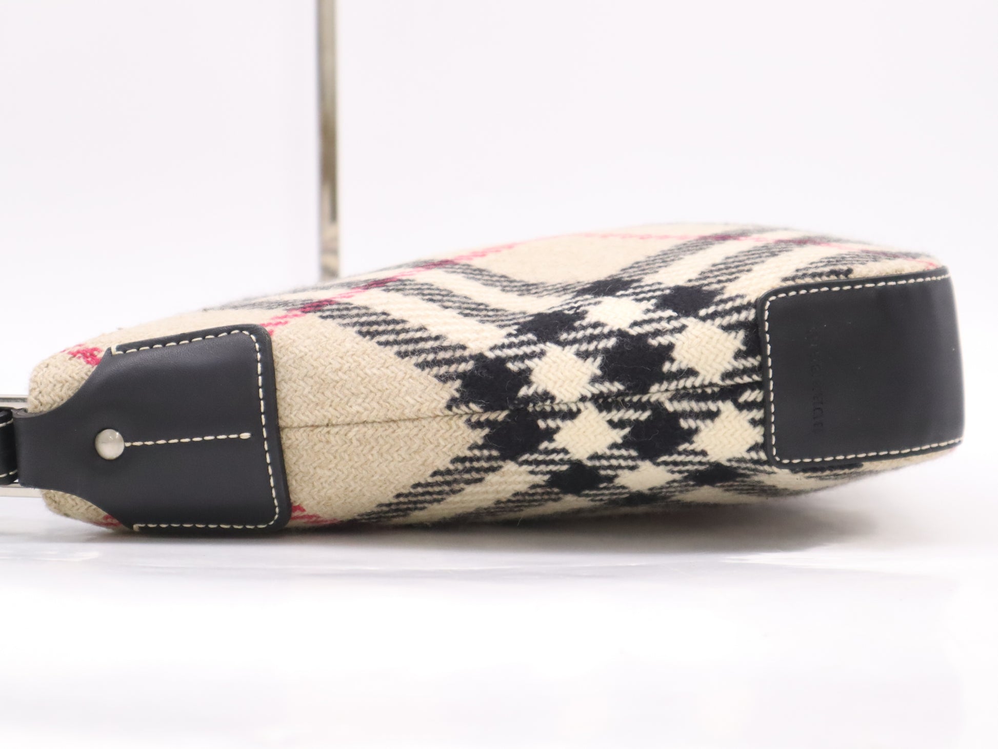 BURBERRY Wool Nova Check Shoulder Bag Black Shoulder Bag