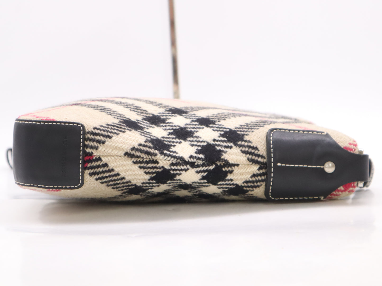 BURBERRY Wool Nova Check Shoulder Bag Black Shoulder Bag