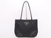 PRADA Nylon Triangle Logo Logo Bag Black Handbag