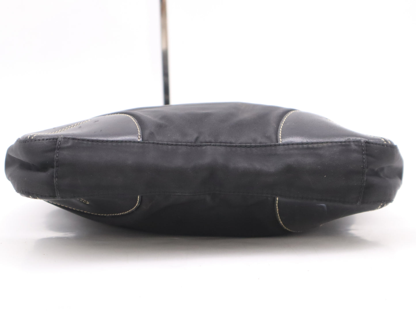 PRADA Nylon Triangle Logo Logo Bag Black Handbag