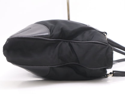 PRADA Nylon Triangle Logo Tote Bag Black Tote Bag