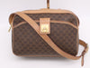CELINE PVCx Leather Macadam Shoulder Bag Brown Shoulder Bag