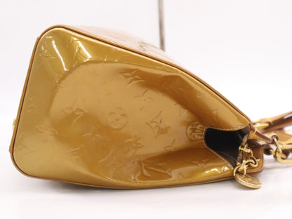 LOUIS VUITTON M91690 Verni Brea MM Dune Handbag with Shoulder Strap
