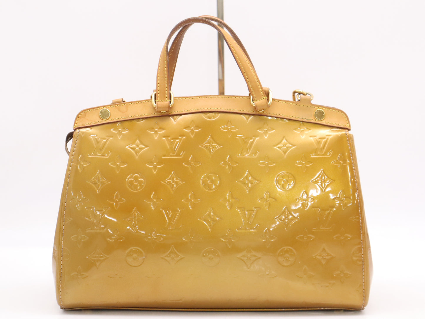 LOUIS VUITTON M91690 Verni Brea MM Dune Handbag with Shoulder Strap