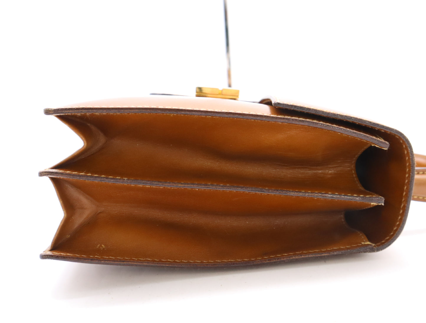 GUCCI Leather G Hardware Bag Brown Handbag