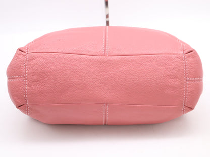 COACH Leather Logo Tote Bag Pink Tote Bag