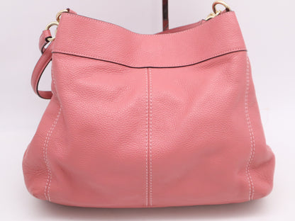 COACH Leather Logo Tote Bag Pink Tote Bag