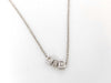 Dior SS Cube CD Logo Necklace Silver Necklace