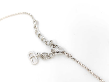 Dior SS Cube CD Logo Necklace Silver Necklace