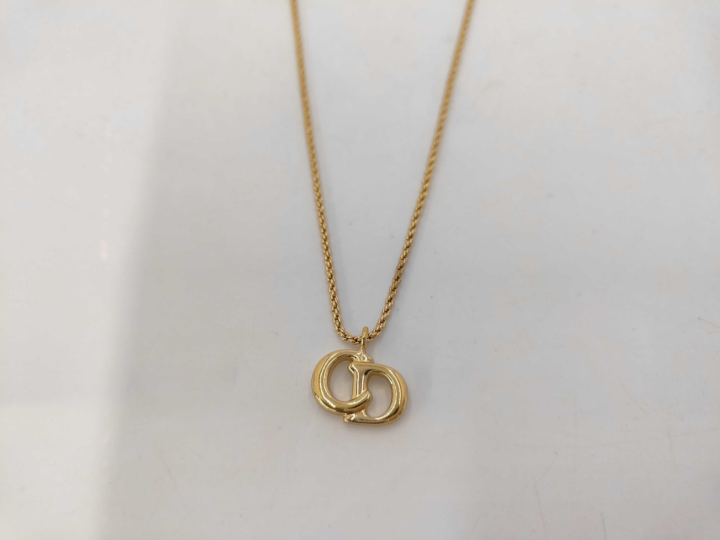 Dior GPCD logo chain necklace gold necklace
