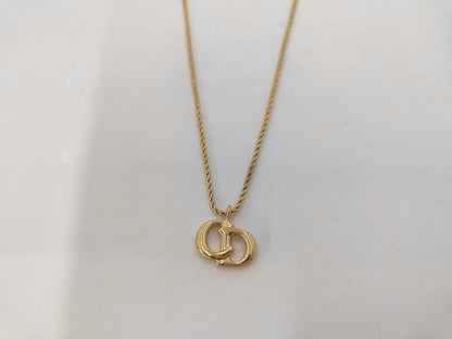 Dior GPCD logo chain necklace gold necklace