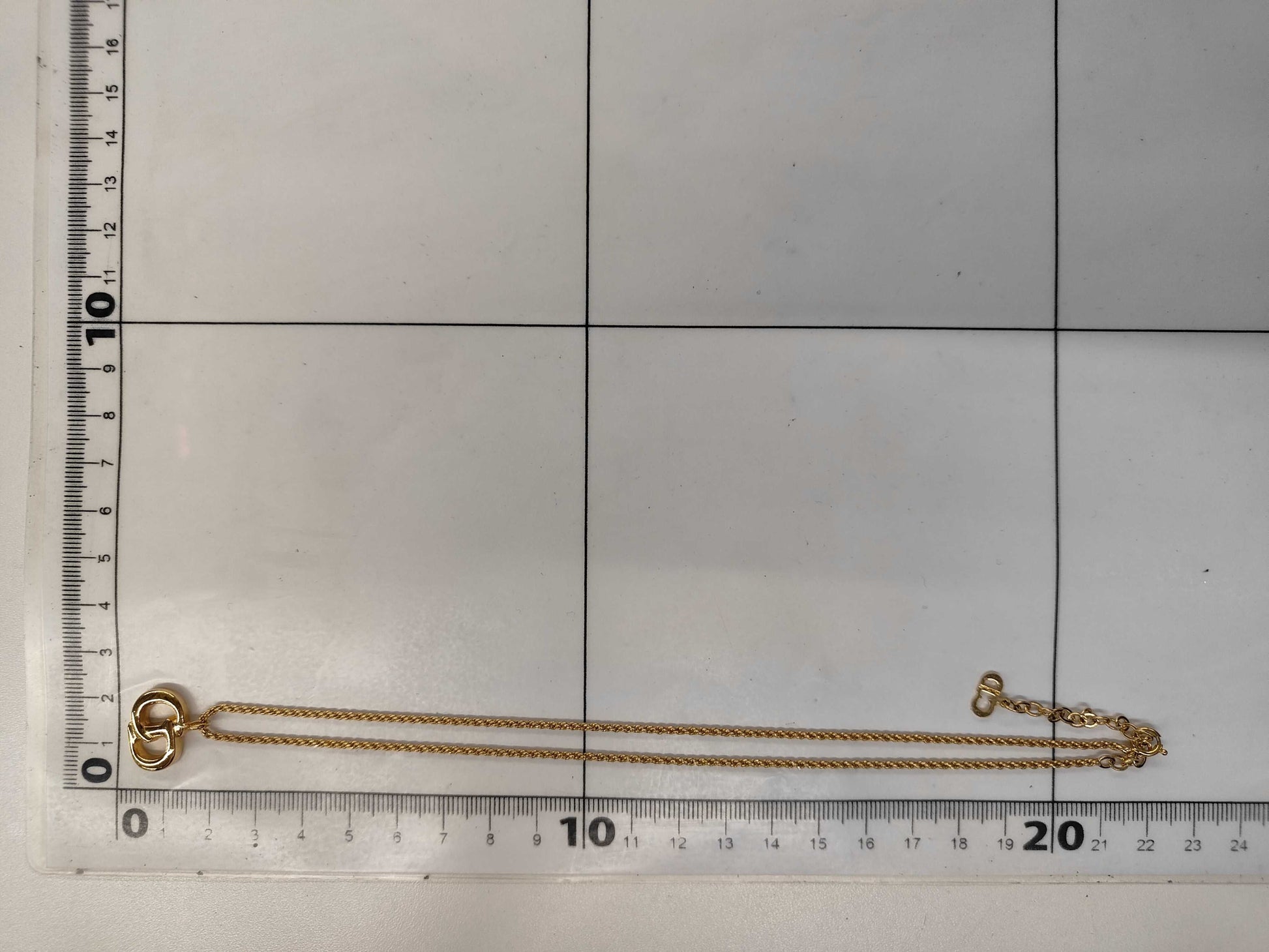 Dior GPCD logo chain necklace gold necklace