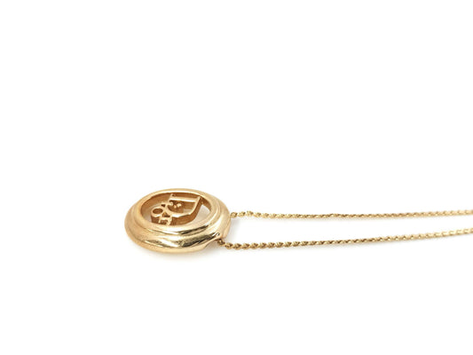 Dior GP logo necklace gold necklace