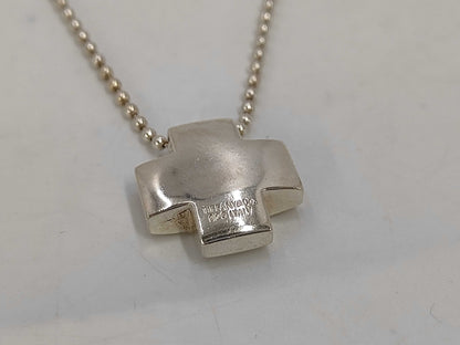 Tiffany & Co. SV925 Roman Cross Necklace in Silver with Box