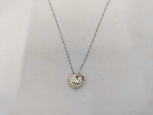 Tiffany & Co. SV925 Folded Heart Necklace Silver Necklace