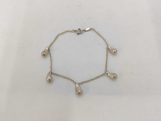 Tiffany & Co. SV925 Teardrop Bracelet, Silver, with Box and Dust Bag