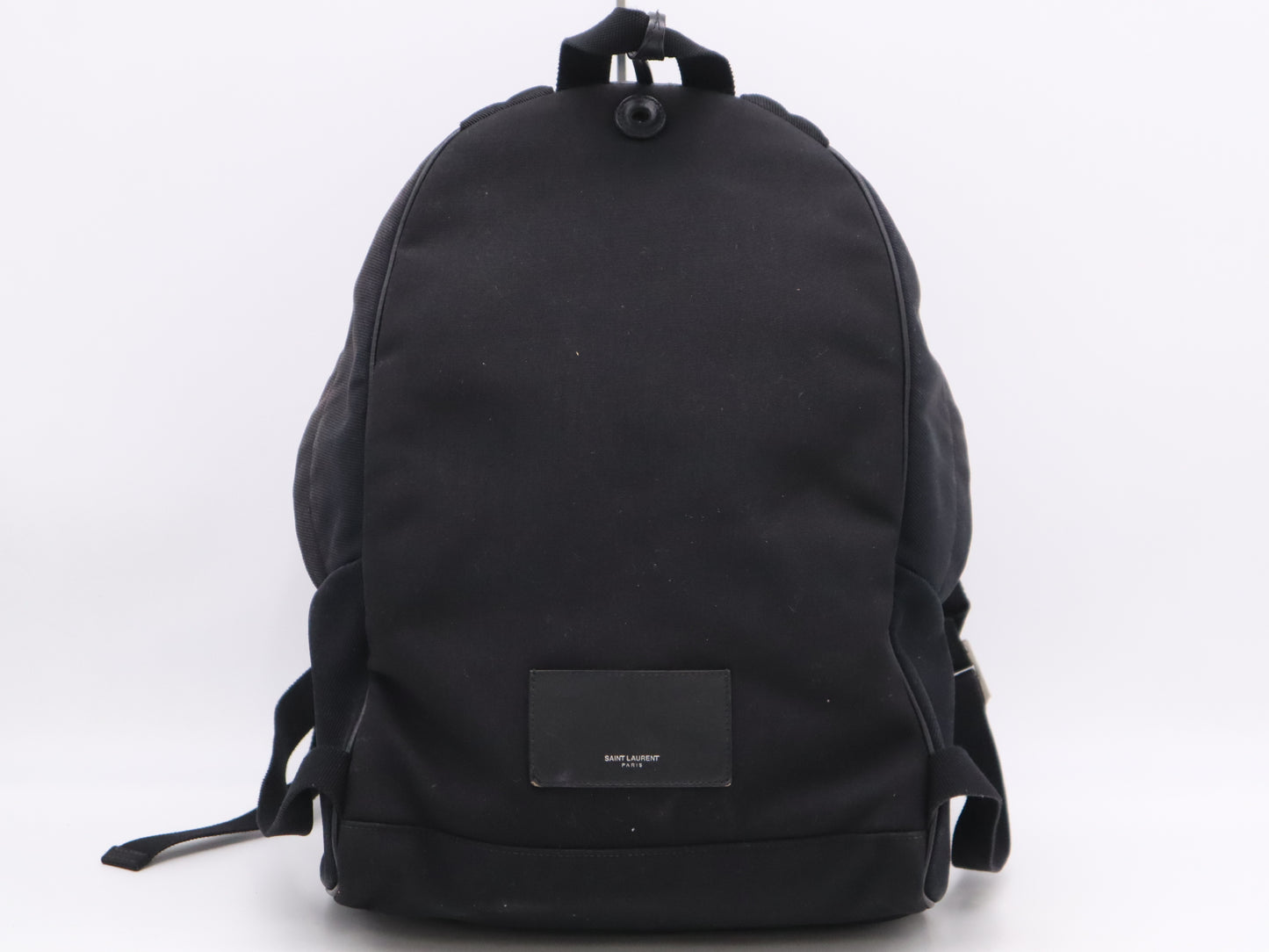 SAINT LAURENT Canvas Logo Backpack Black Rucksack