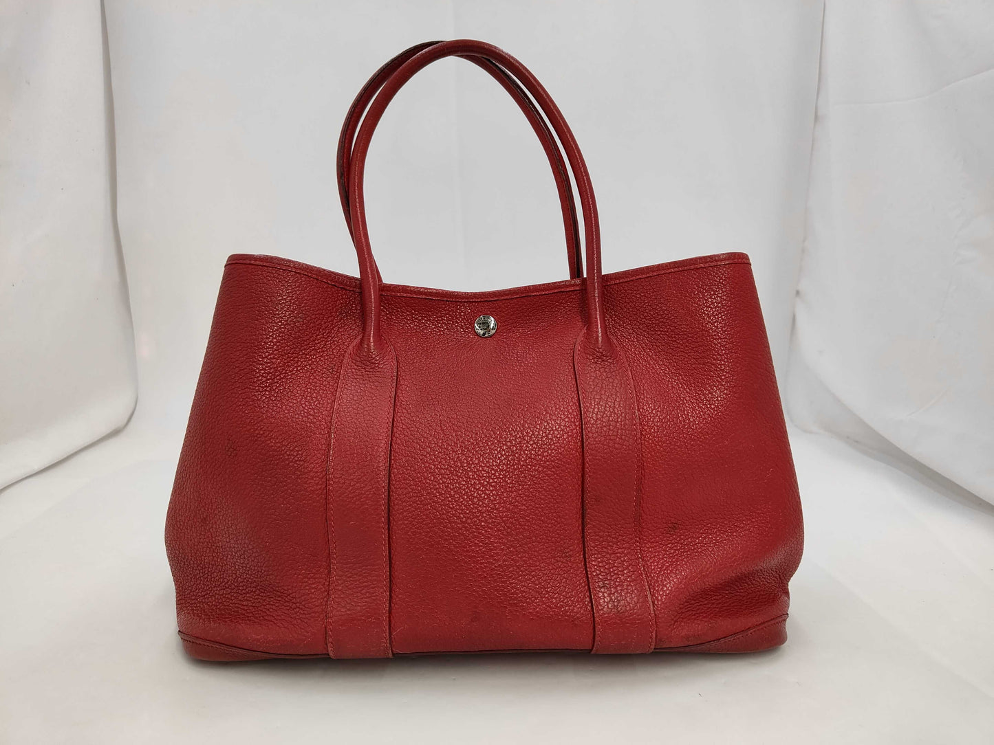 HERMES Negonda Garden Party PM Red □O Handbag