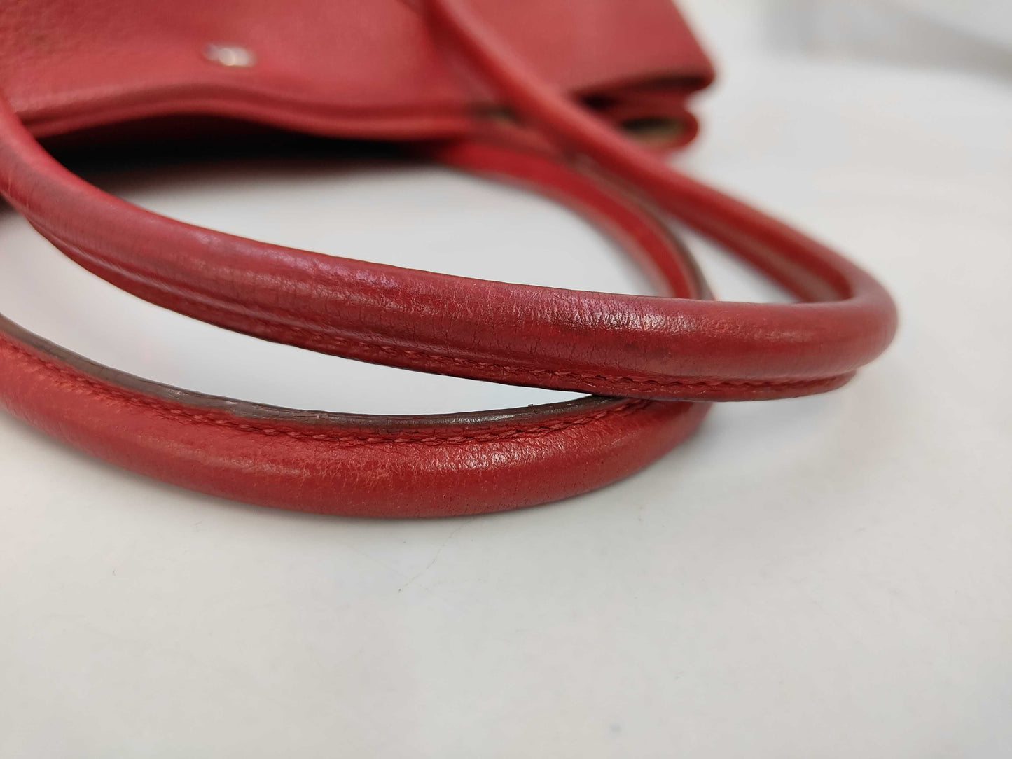 HERMES Negonda Garden Party PM Red □O Handbag