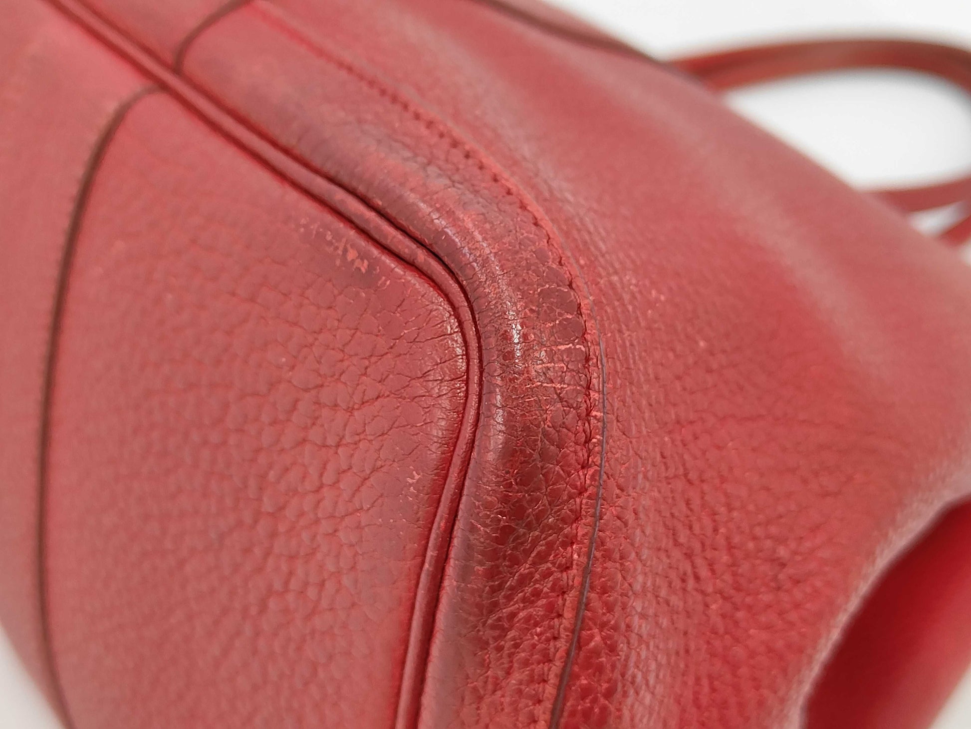 HERMES Negonda Garden Party PM Red □O Handbag