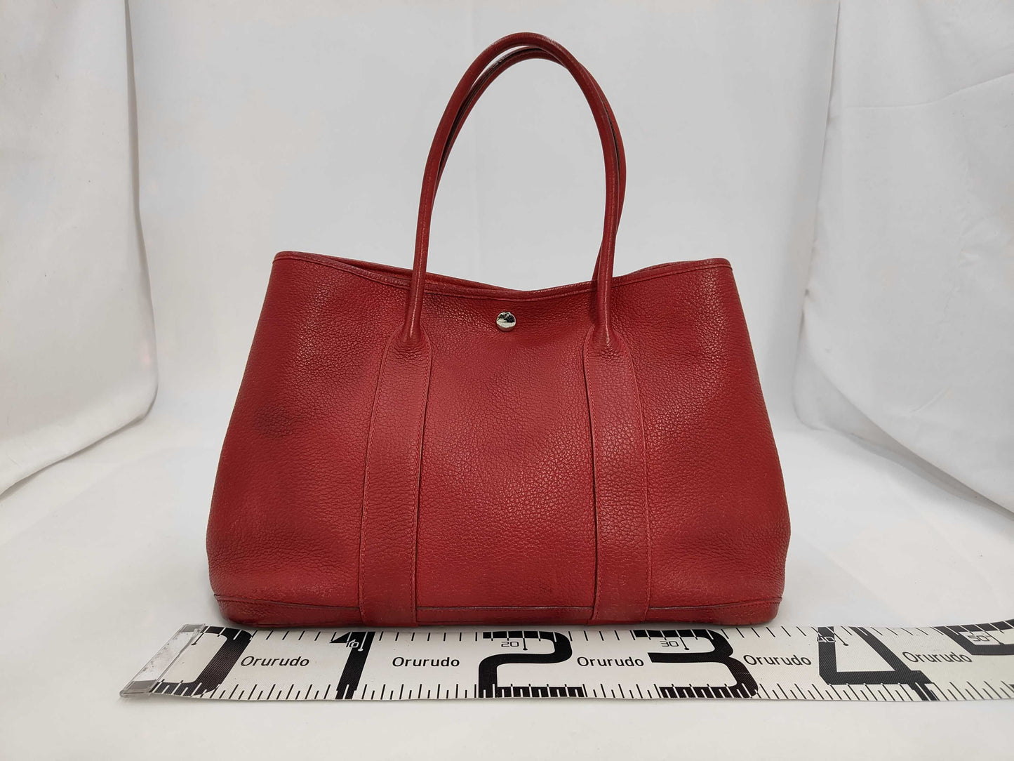 HERMES Negonda Garden Party PM Red □O Handbag