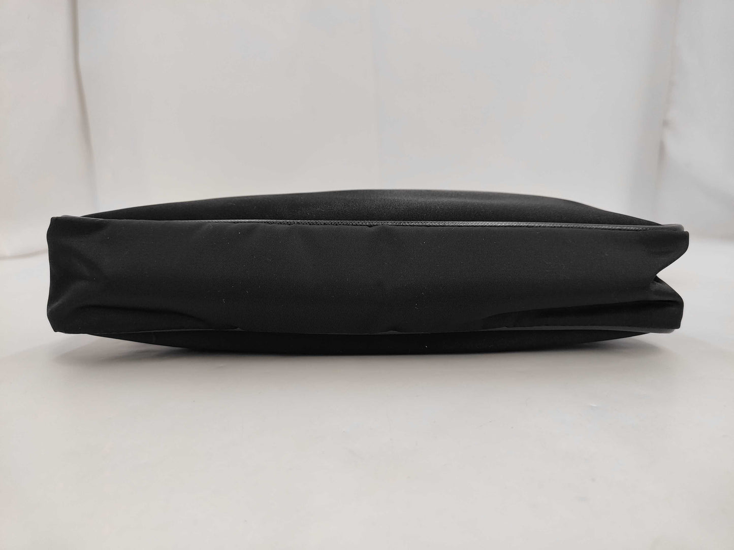 PRADA Nylon/Leather Triangle Logo Plate Shoulder Bag