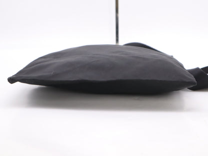 PRADA nylon triangle logo black shoulder bag