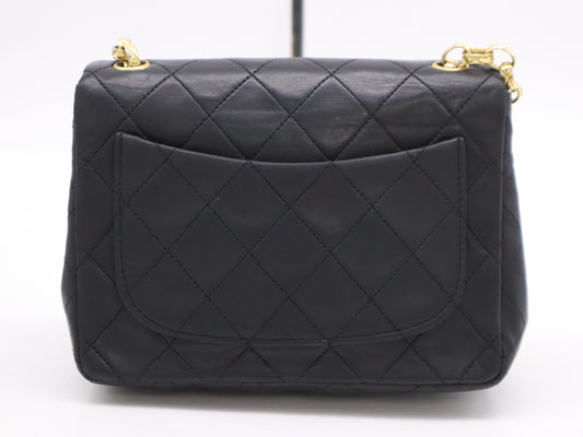 CHANEL Leather Mini Mattrasse S Flap S Chain GD Hardware Black Seal Indistinct Shoulder Bag