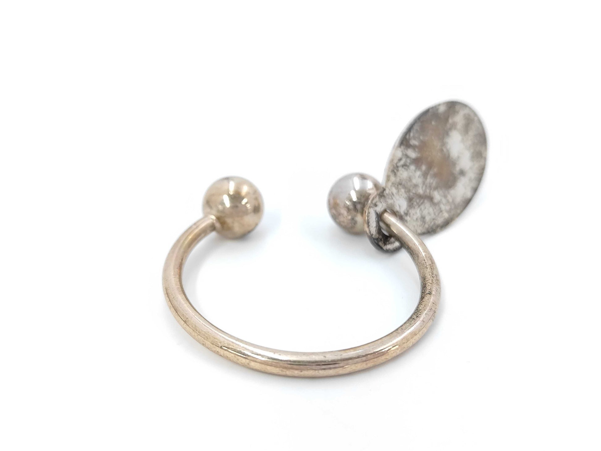 Tiffany & Co. SV925 Key Ring Return to Tiffany Oval Tag Screwball Key Case/Key Holder