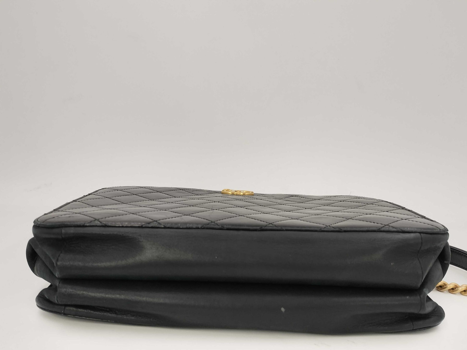 CHANEL Leather Matlassse 2-Way Handbag GD Hardware Black with Strap and Storage Bag Seal 23772512 Shoulder Bag