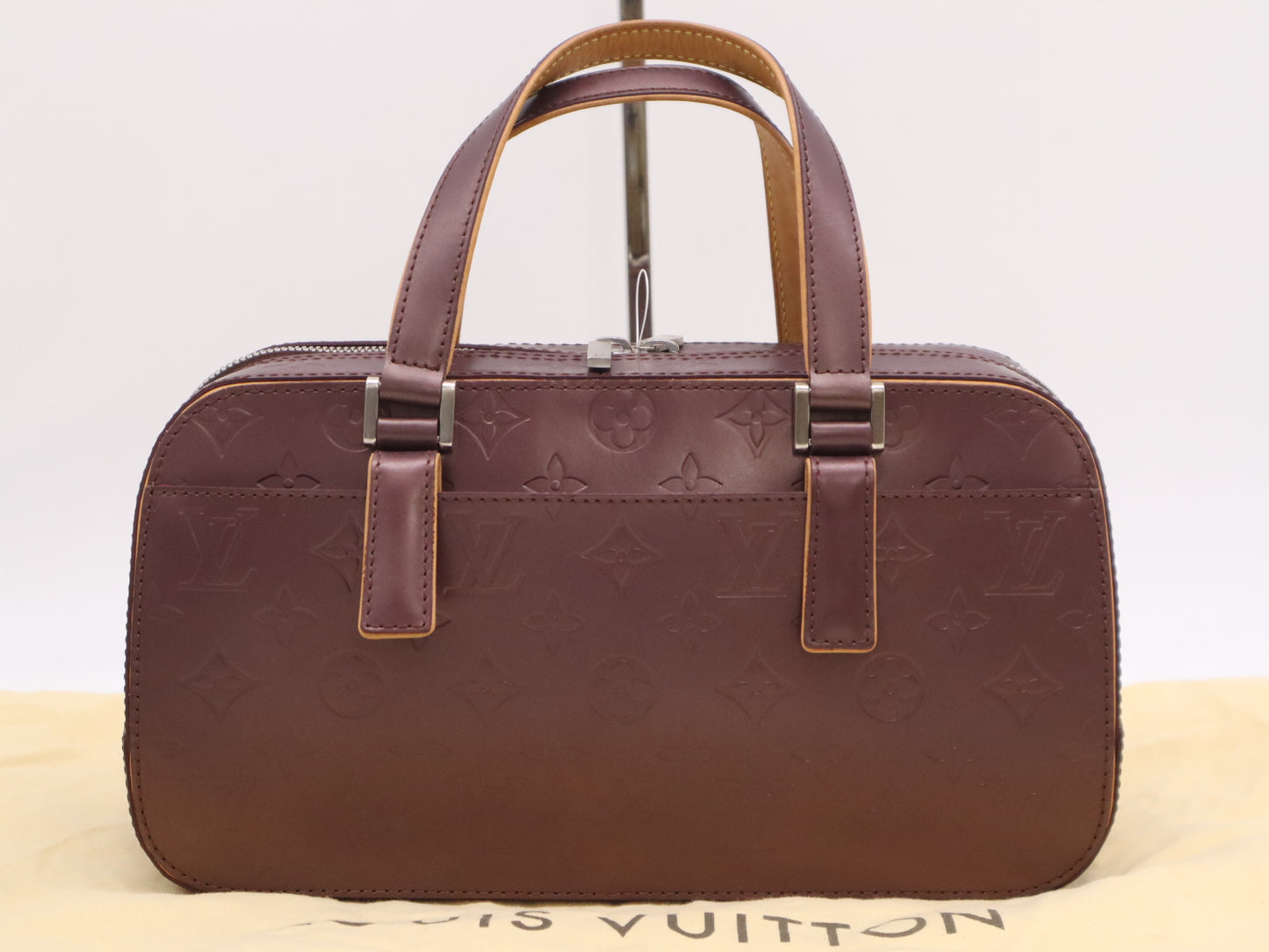 LOUIS VUITTON M55176 Monogram Matte Shelton Violet Handbag with Dust Bag