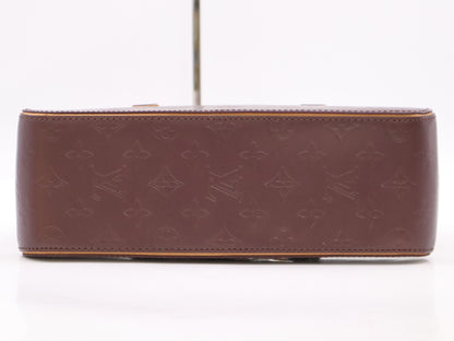 LOUIS VUITTON M55176 Monogram Matte Shelton Violet Handbag with Dust Bag