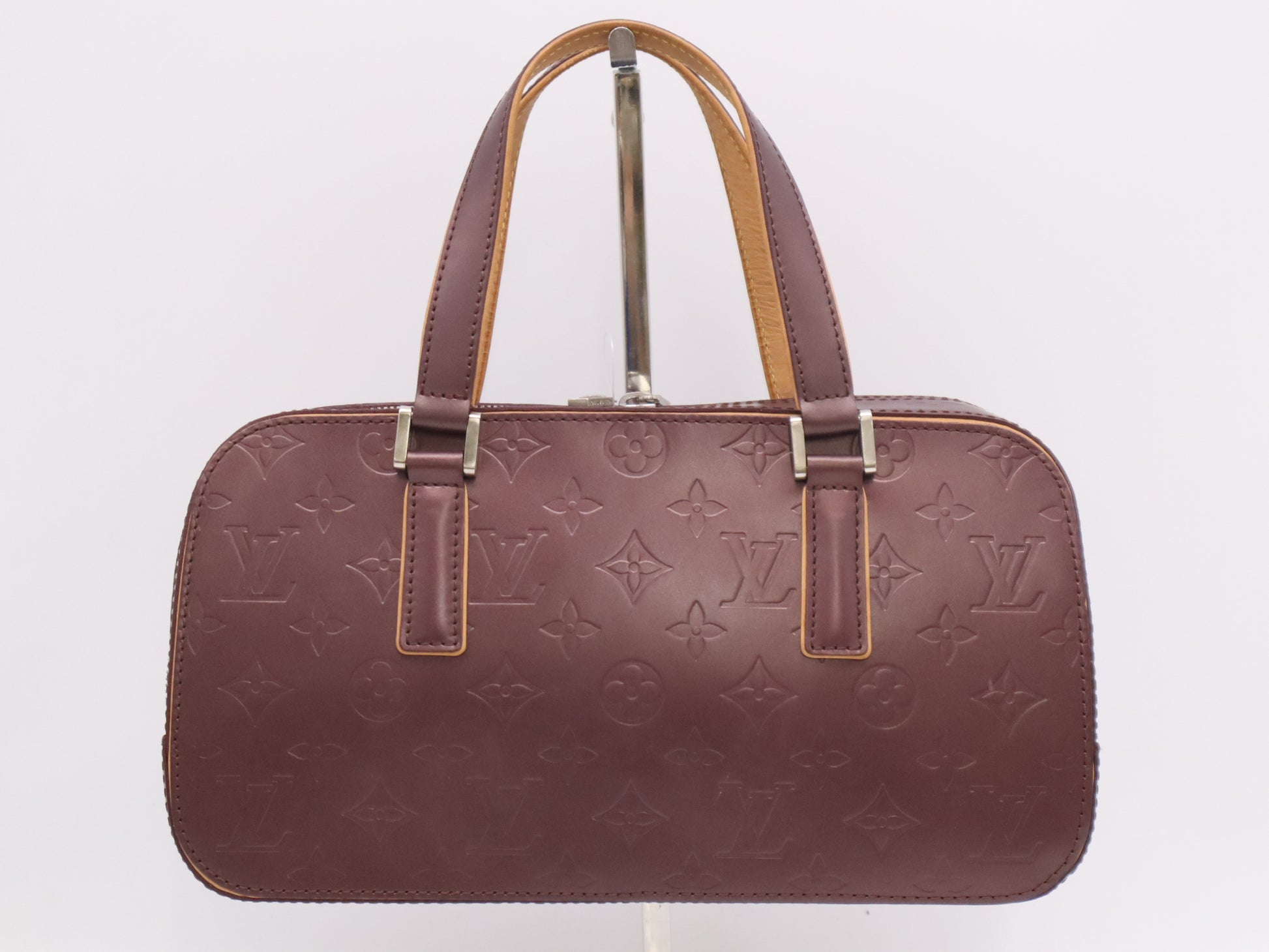 LOUIS VUITTON M55176 Monogram Matte Shelton Violet Handbag with Dust Bag
