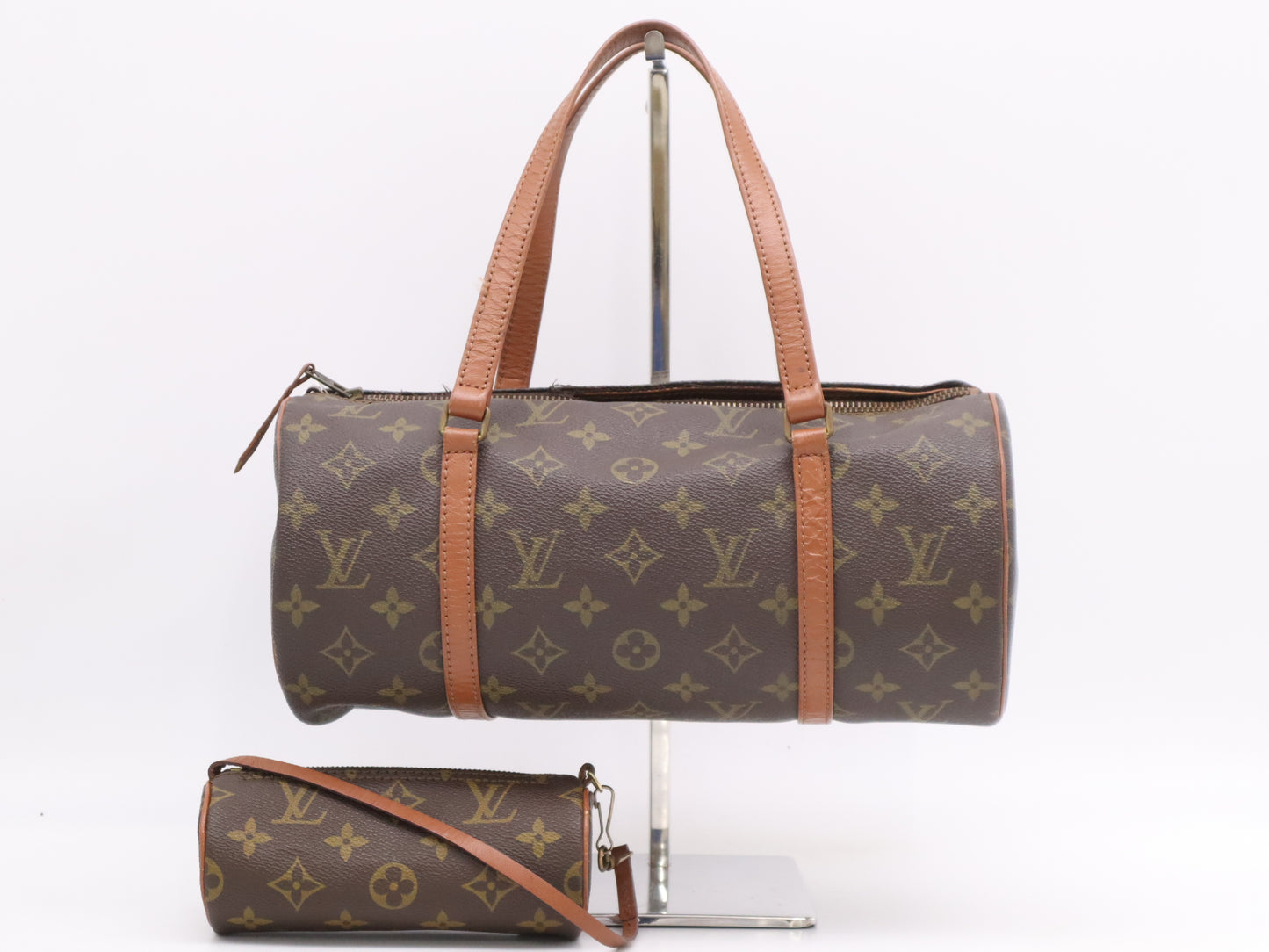 LOUIS VUITTON M51365 Monogram Papillon 30 Old Model Handbag with Pouch