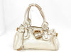Chloe Leather Paddington Handbag in Gold with Padlock and Key