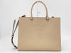 PRADA 1BA337 Saffiano Leather Large 2-Way Tote Bag, Beige, with Strap