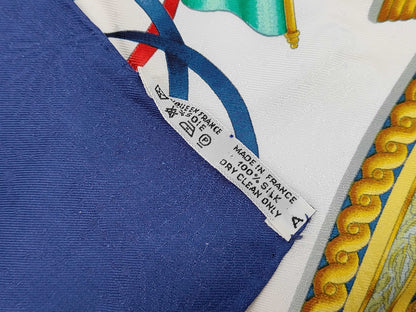 HERMES Silk Carré 90 LUNA PARK Amusement Park Blue Multicolor Scarf