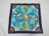 HERMES Silk Carré 90 Circus Blue Multicolor Scarf