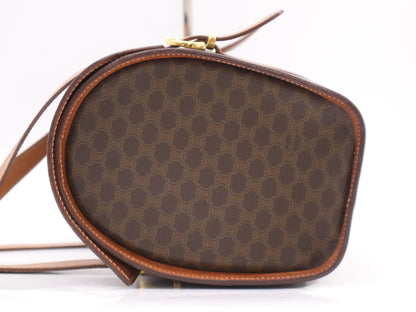 CELINE Macadam Brown GD Hardware Handbag