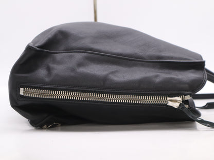 BALENCIAGA Leather The Paper Tote Bag Black with Mirror Tote Bag