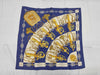 HERMES Silk Carré 90 Cliquetis Crickety Blue Yellow Scarf