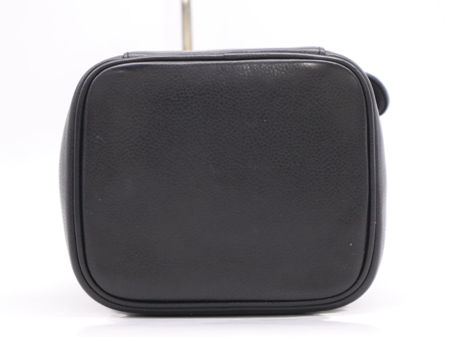 CHANEL? Caviar Skin Coco Mark Vanity Bag Black Handbag