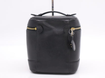 CHANEL? Caviar Skin Coco Mark Vanity Bag Black Handbag