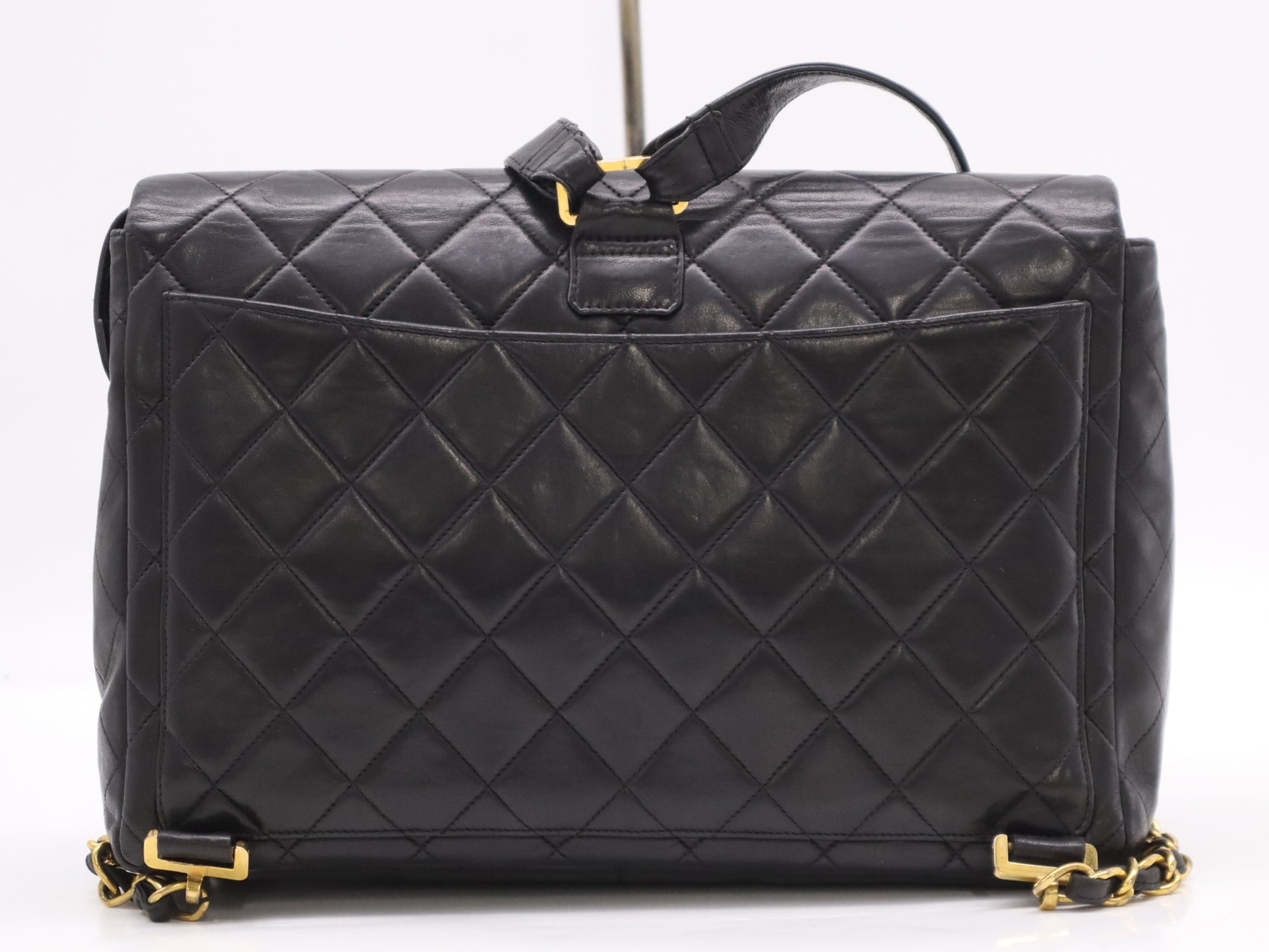 CHANEL Lambskin Matelasse Deca Coco Backpack in Black with GD Hardware and Unclear Seal