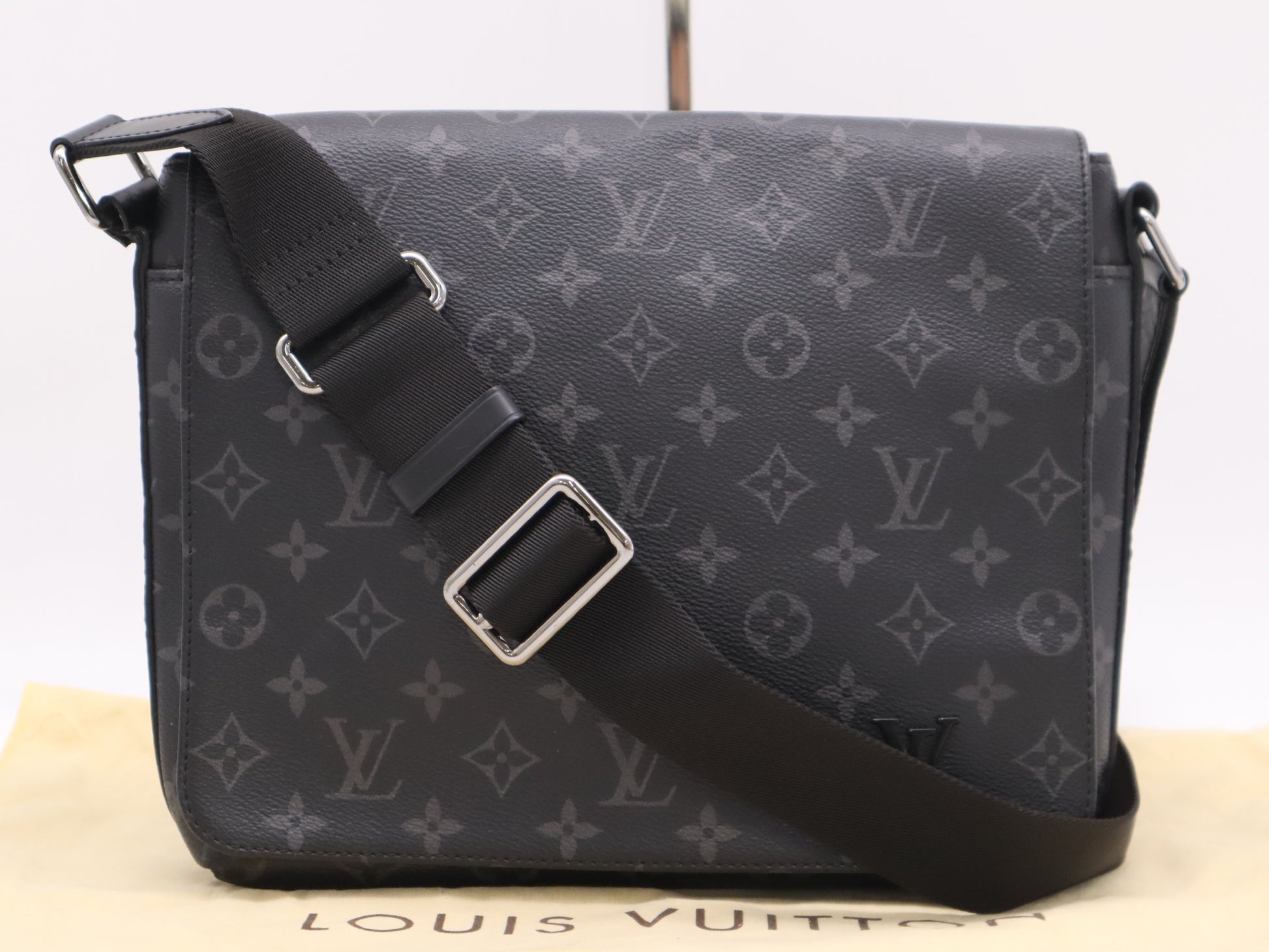 LOUIS VUITTON M44000 Eclipse District PM NM Shoulder Bag with Dust Bag