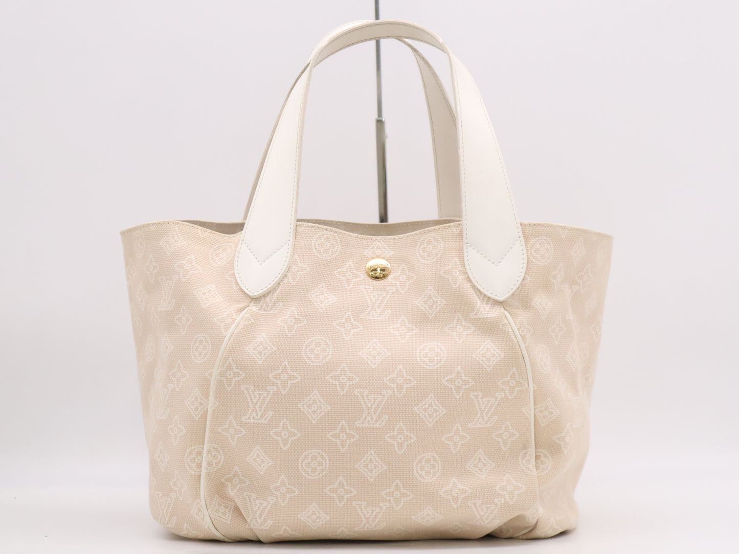 LOUIS VUITTON M95986 Leather Cabas Ipanema GM Beach Line Sable Tote Bag