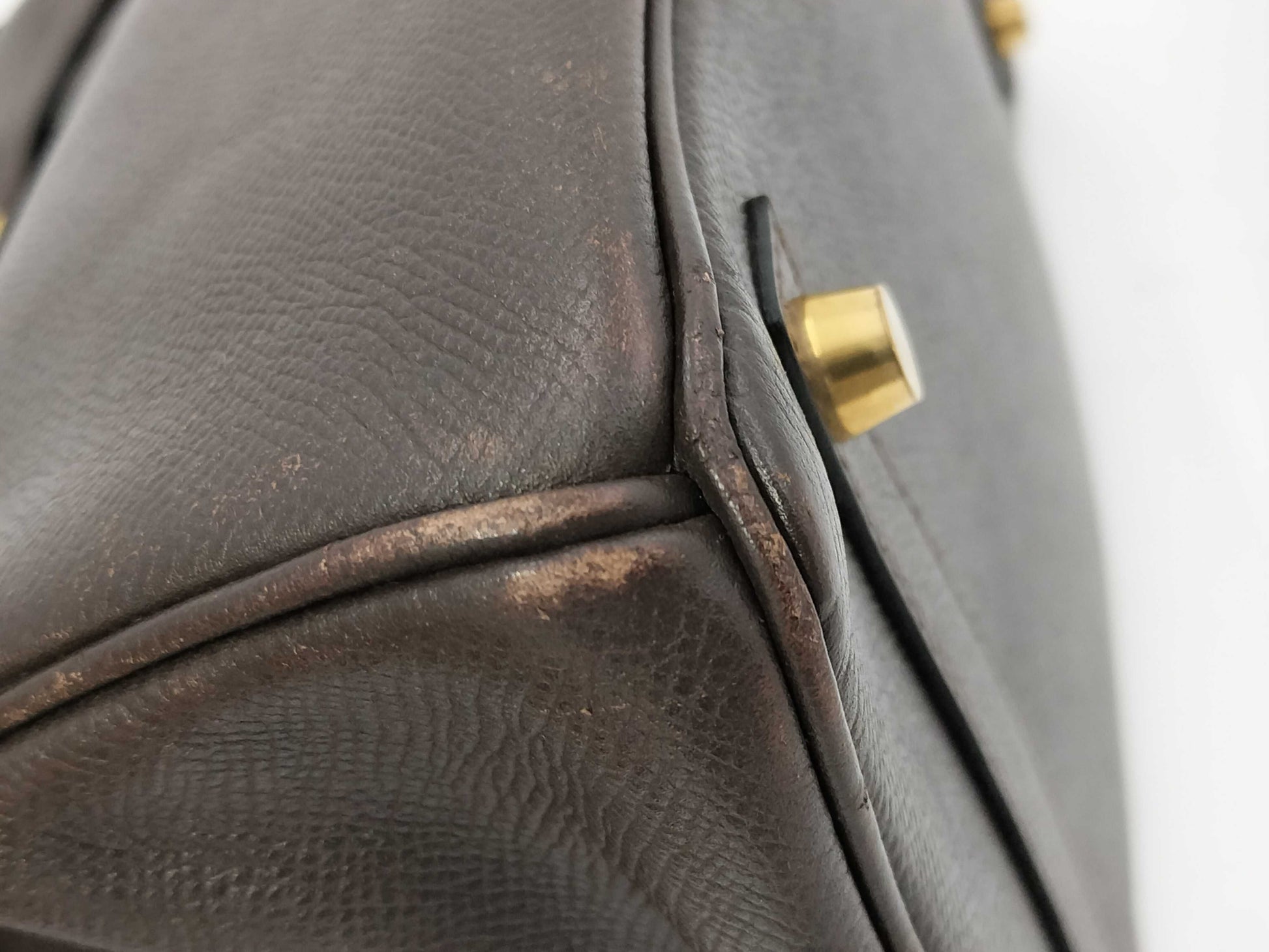 HERMES Birkin 30 Handbag ○ Z Engraved Vo Epson Gold Hardware Brown Crochet Key x2 Handbag with Storage Bag