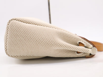 HERMES Canvas Air Bag PM Beige with Padlock, Two Keys, and Clochet, G Stamp, 2003 Handbag