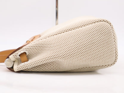 HERMES Canvas Air Bag PM Beige with Padlock, Two Keys, and Clochet, G Stamp, 2003 Handbag