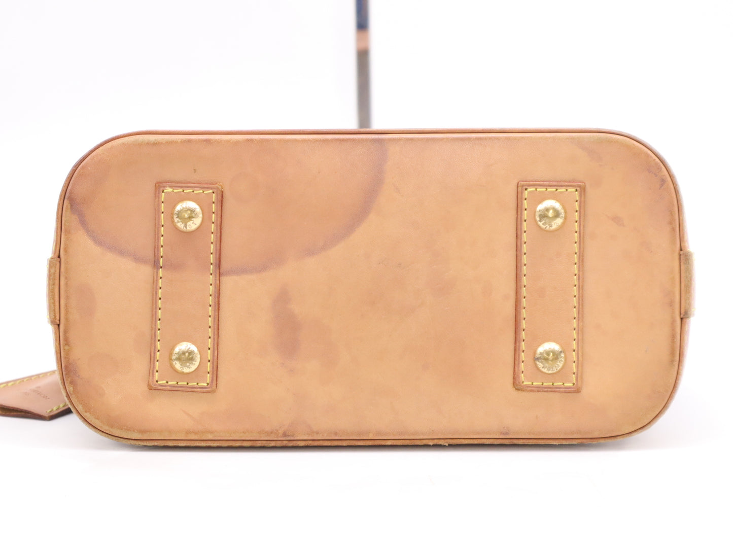 LOUIS VUITTON M53152 Monogram Alma BB Handbag with Shoulder Strap, Padlock, Two Keys, Cloche, and Dust Bag